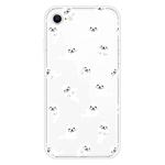 For iPhone SE 2022 / SE 2020 Shockproof Painted Transparent TPU Protective Case(White Sea Lion)