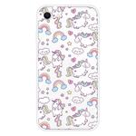 For iPhone SE 2022 / SE 2020 Shockproof Painted Transparent TPU Protective Case(Horse)