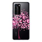 For Huawei P40 Shockproof Painted Transparent TPU Protective Case(Butterfly Tree)