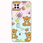 For Huawei P40 Lite Shockproof Painted Transparent TPU Protective Case(Little Brown Bear)