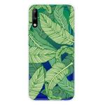 For Huawei P40 Lite E Shockproof Painted Transparent TPU Protective Case(Banana Leaf)