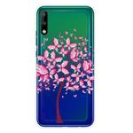 For Huawei Enjoy 10 Shockproof Painted Transparent TPU Protective Case(Butterfly Tree)