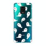 For Xiaomi Redmi Note 9S Shockproof Painted Transparent TPU Protective Case(White Sea Lion)