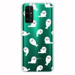 For Huawei Honor 30 Pro Shockproof Painted Transparent TPU Protective Case(White Sea Lion)