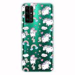 For Huawei Honor 30 Pro Shockproof Painted Transparent TPU Protective Case(Horse)