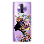 For Xiaomi Redmi K30 Shockproof Painted Transparent TPU Protective Case(Flower Girl)