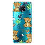 For Xiaomi Redmi K30 Pro Shockproof Painted Transparent TPU Protective Case(Little Brown Bear)
