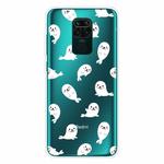 For Xiaomi Redmi Note 9 Shockproof Painted Transparent TPU Protective Case(White Sea Lion)