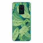 For Xiaomi Redmi Note 9 Shockproof Painted Transparent TPU Protective Case(Banana Leaf)