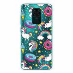 For Xiaomi Redmi Note 9 Shockproof Painted Transparent TPU Protective Case(Cake Horse)