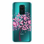 For Xiaomi Redmi Note 9 Shockproof Painted Transparent TPU Protective Case(Butterfly Tree)