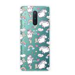 For OnePlus 8 Shockproof Painted Transparent TPU Protective Case(Horse)