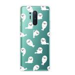 For OnePlus 8 Pro Shockproof Painted Transparent TPU Protective Case(White Sea Lion)