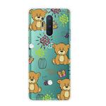 For OnePlus 8 Pro Shockproof Painted Transparent TPU Protective Case(Little Brown Bear)