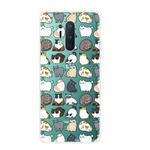 For OnePlus 8 Pro Shockproof Painted Transparent TPU Protective Case(MIni Cats)