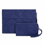 For Microsoft Surface Pro 9 Sheepskin All-Inclusive Shockproof Protective Case with Power Bag(Blue)