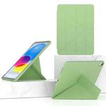 For iPad 10th Gen 10.9 2022 Multi-folding TPU Leather Smart Tablet Case(Green)