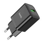 hoco N26 18W Maxim Single Port QC3.0 USB Charger, EU Plug(Black)