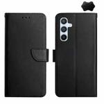 For Samsung Galaxy A54 5G Genuine Leather Fingerprint-proof Flip Phone Case(Black)