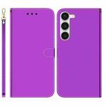 For Samsung Galaxy S23 5G Imitated Mirror Surface Flip Leather Phone Case(Purple)