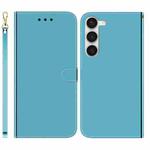 For Samsung Galaxy S23+ 5G Imitated Mirror Surface Flip Leather Phone Case(Blue)