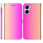 For Realme C33 Imitated Mirror Surface Flip Leather Phone Case(Gradient Color)