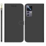 For Xiaomi 12T Pro Imitated Mirror Surface Flip Leather Phone Case(Black)