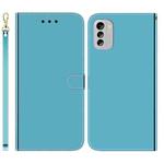 For Nokia G60 Imitated Mirror Surface Flip Leather Phone Case(Blue)