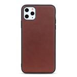 For iPhone 11 Pro Max Lambskin Texture Protective Case(Brown)