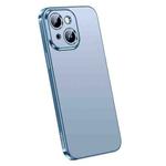 For iPhone 14 Plus SULADA Electroplating Frosted All-inclusive TPU Phone Case(Sierra Blue)