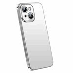 For iPhone 14 Plus SULADA Electroplating Frosted All-inclusive TPU Phone Case(Silver)