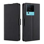 For vivo iQOO Neo7 Ultra-thin Voltage Side Buckle Horizontal Flip Leather Phone Case(Black)