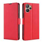 For Realme 9i 5G Global/10 5G Ultra-thin Voltage Side Buckle Horizontal Flip Leather Phone Case(Red)