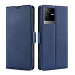 For vivo T2x 5G/Y73t/iQOO Z6x Ultra-thin Voltage Side Buckle Horizontal Flip Leather Phone Case(Blue)