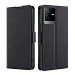 For vivo T2x 5G/Y73t/iQOO Z6x Ultra-thin Voltage Side Buckle Horizontal Flip Leather Phone Case(Black)