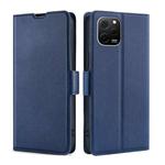 For Huawei nova Y61 Ultra-thin Voltage Side Buckle Horizontal Flip Leather Phone Case(Blue)