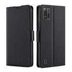 For ZTE Blade A52 Lite Ultra-thin Voltage Side Buckle Horizontal Flip Leather Phone Case(Black)