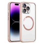 For iPhone 13 Pro Cat Eyes MagSafe Shockproof Protective Phone Case(Pink)