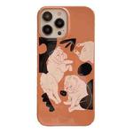 For iPhone 14 Pro Cartoon Film Craft Hard PC Phone Case(Bulldog)