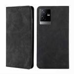 For vivo T2x 5G/Y73t/iQOO Z6x Skin Feel Magnetic Horizontal Flip Leather Phone Case(Black)