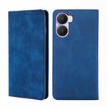 For Honor Play 40 Plus Skin Feel Magnetic Horizontal Flip Leather Phone Case(Blue)