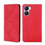 For Honor Play 40 Plus Skin Feel Magnetic Horizontal Flip Leather Phone Case(Red)
