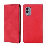 For Nokia X30 5G Skin Feel Magnetic Horizontal Flip Leather Phone Case(Red)