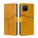 For Huawei nova Y61 Geometric Stitching Horizontal Flip Leather Phone Case(Yellow)