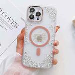 For iPhone 14 Pro Flower Beauty Pop-up Window Mafsafe Phone Case(Gypsophila)