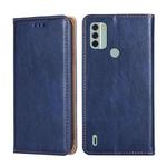 For Nokia C31 Gloss Oil Solid Color Magnetic Leather Phone Case(Blue)