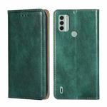 For Nokia C31 Gloss Oil Solid Color Magnetic Leather Phone Case(Green)
