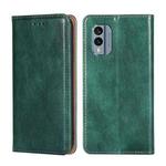 For Nokia X30 5G Gloss Oil Solid Color Magnetic Leather Phone Case(Green)