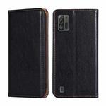 For ZTE Blade A52 Lite Gloss Oil Solid Color Magnetic Leather Phone Case(Black)