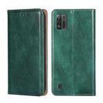 For ZTE Blade A52 Lite Gloss Oil Solid Color Magnetic Leather Phone Case(Green)